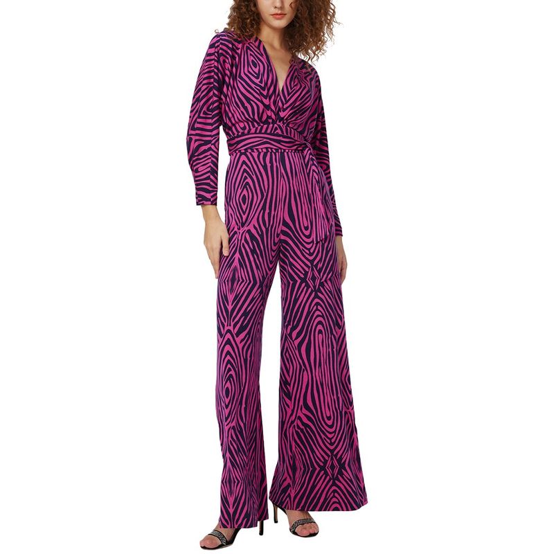 Diane Von Furstenberg Womens Fanny Wool-Blend Jumpsuit